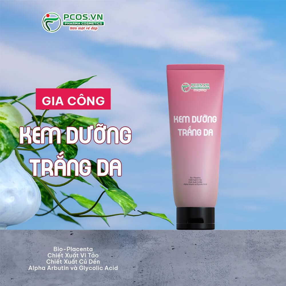 Gia công kem face dưỡng trắng da mặt