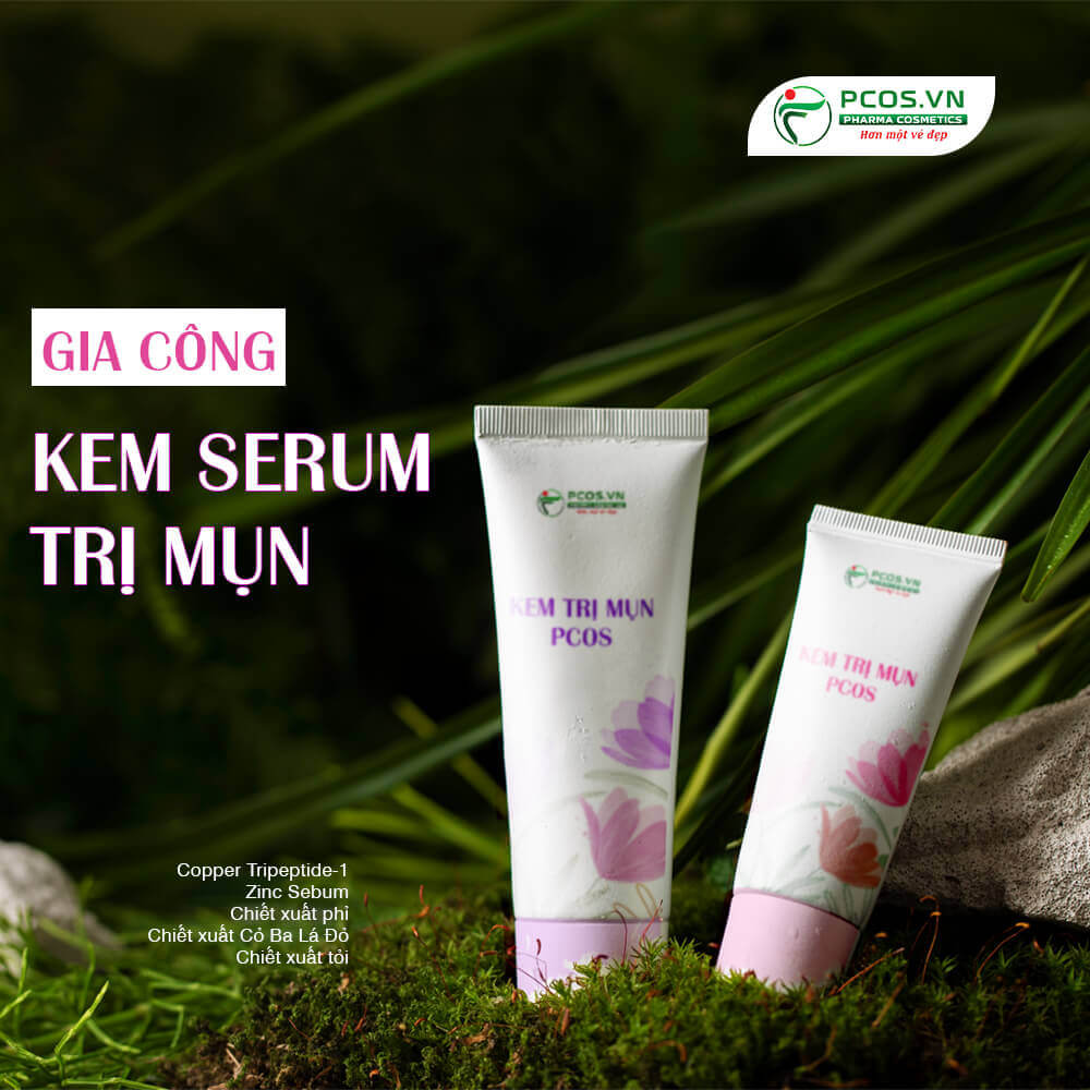 Gia công kem trị mụn độc quyền