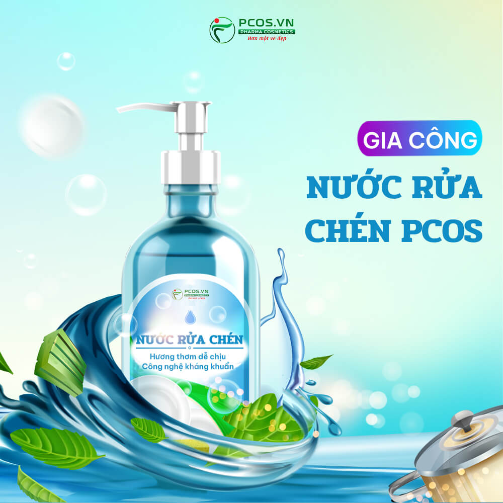 pcos gia công sản phẩm nước rửa chén