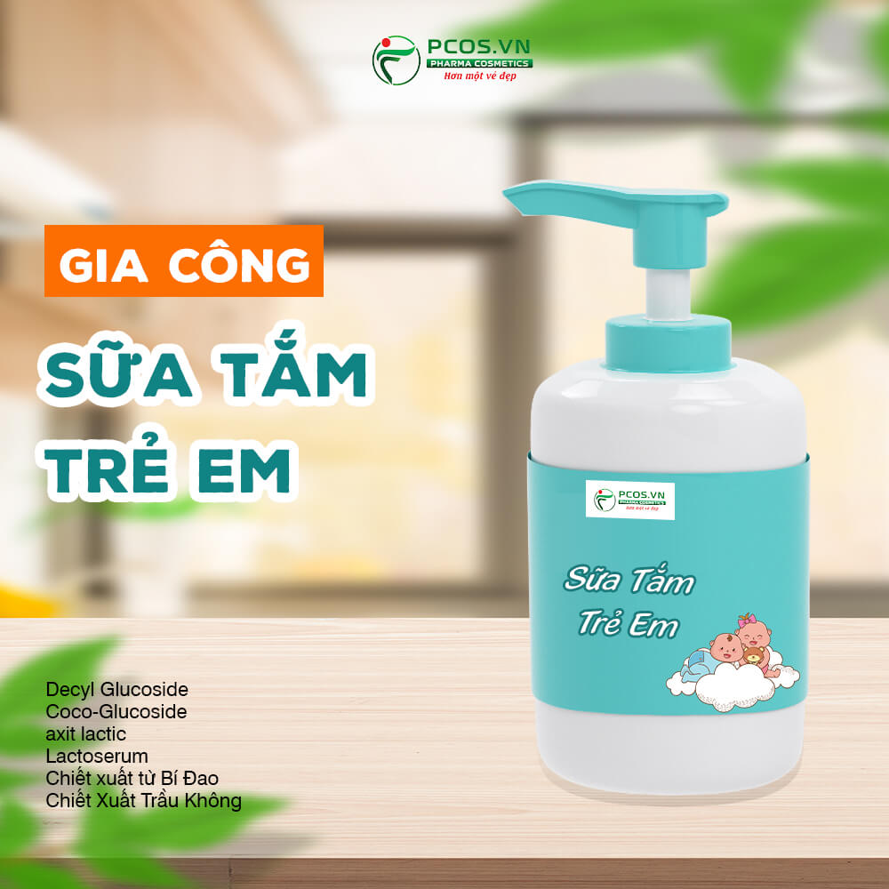 Gia công sữa tắm trẻ em