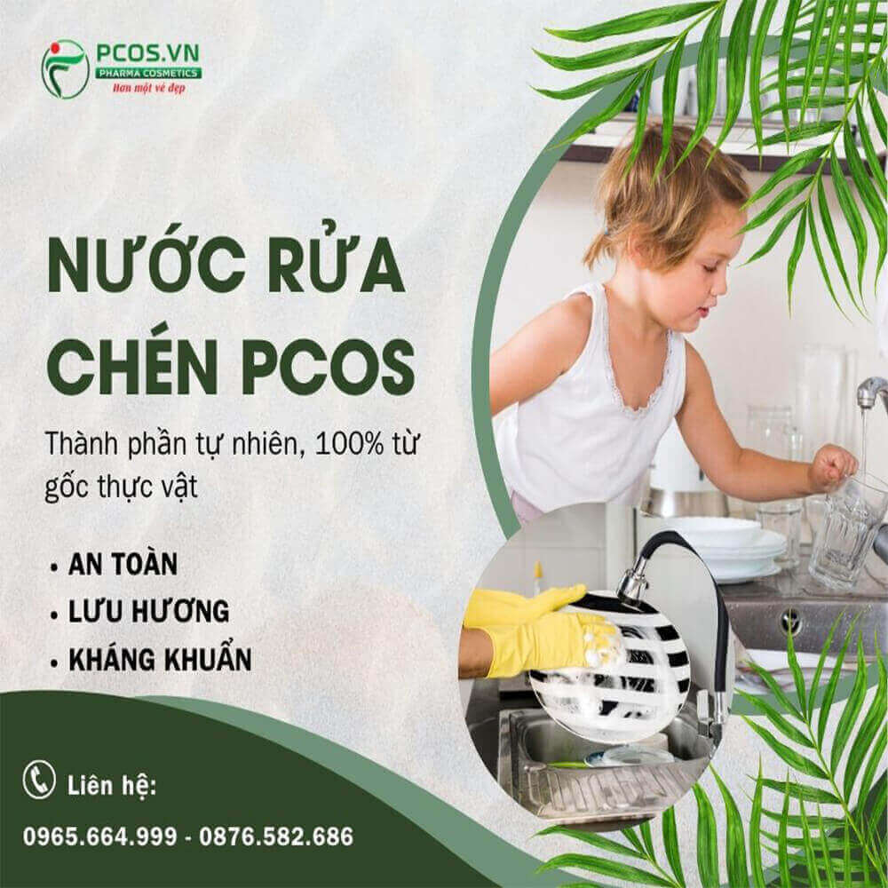 nước rửa chén pcos thành phần thiên nhiên