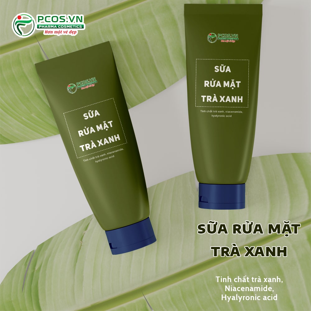 Sữa rửa mặt trà xanh làm sạch dịu nhẹ