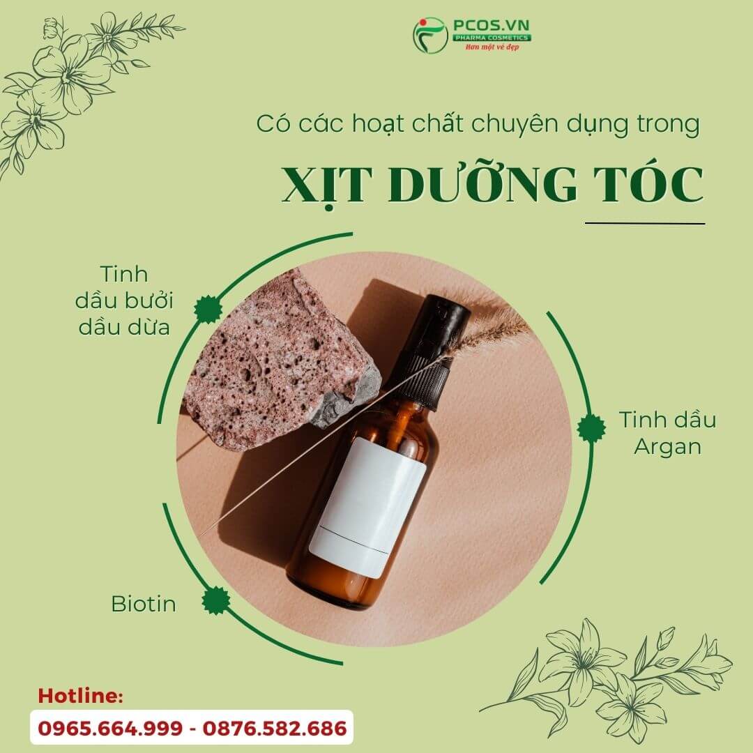 Thành phần chính trong xịt dưỡng tóc PCOS