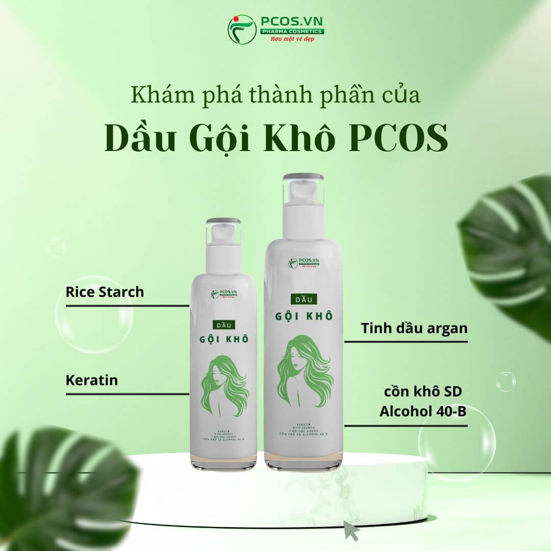 Thành phần trong dầu gội đầu khô Pcos
