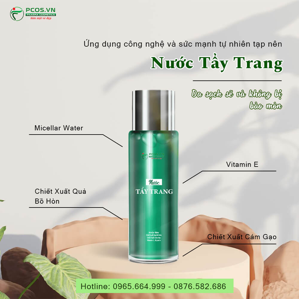 Thành phần nước tẩy trang kết hợp công nghệ micellar water