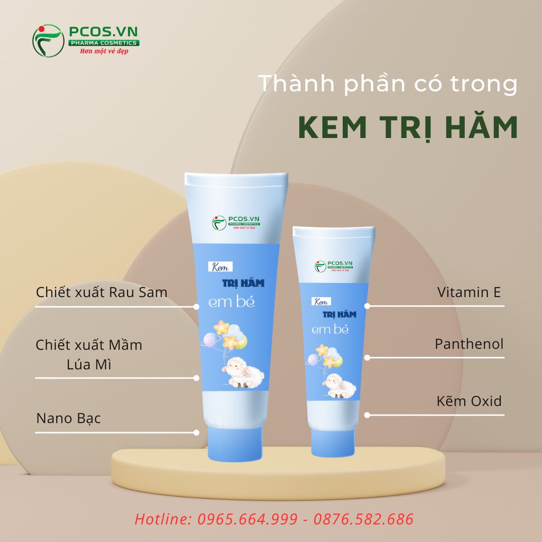 Thành phần sản phẩm kem trị hăm cho bé