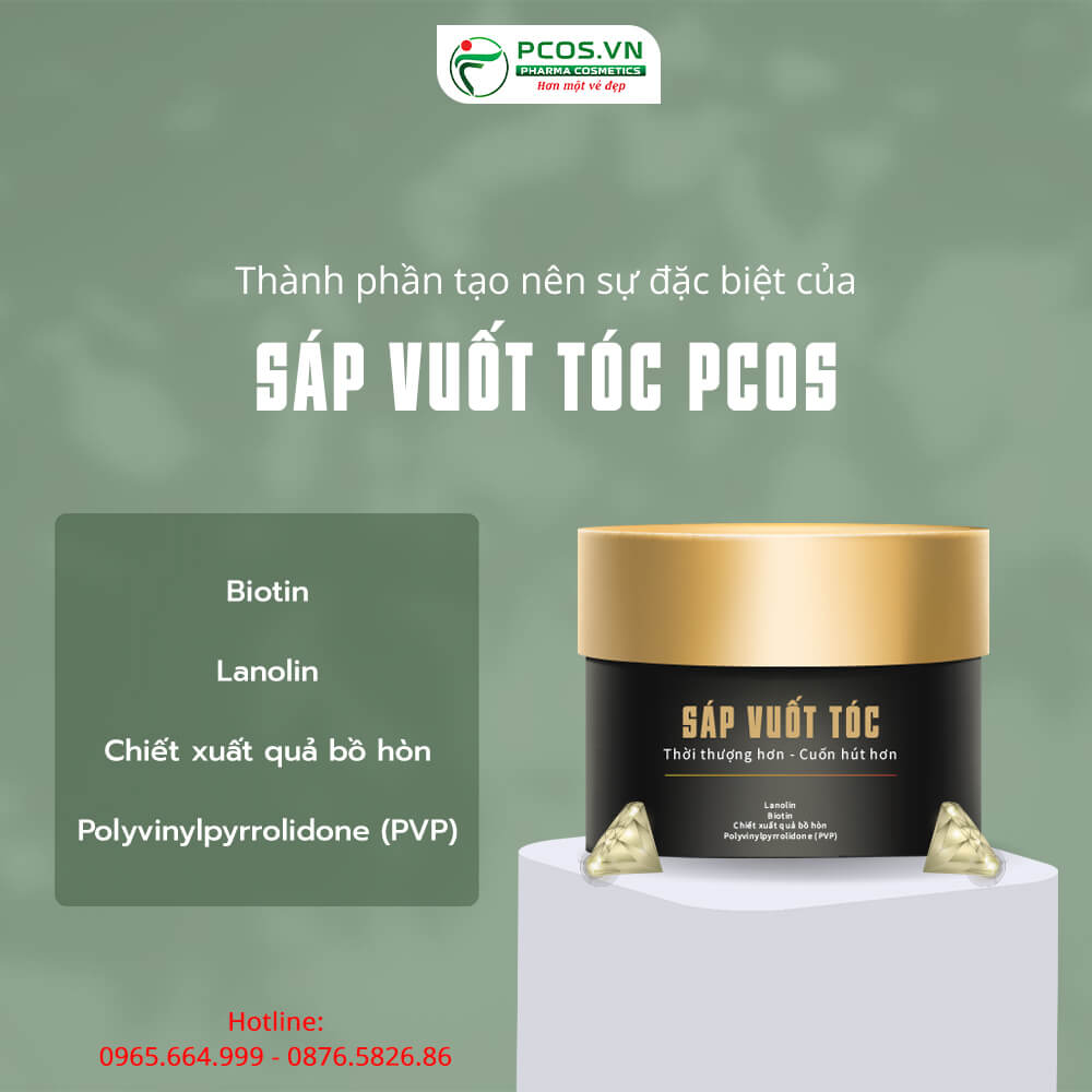 Thành phần tự nhiên trong sáp vuốt tóc pcos gia công