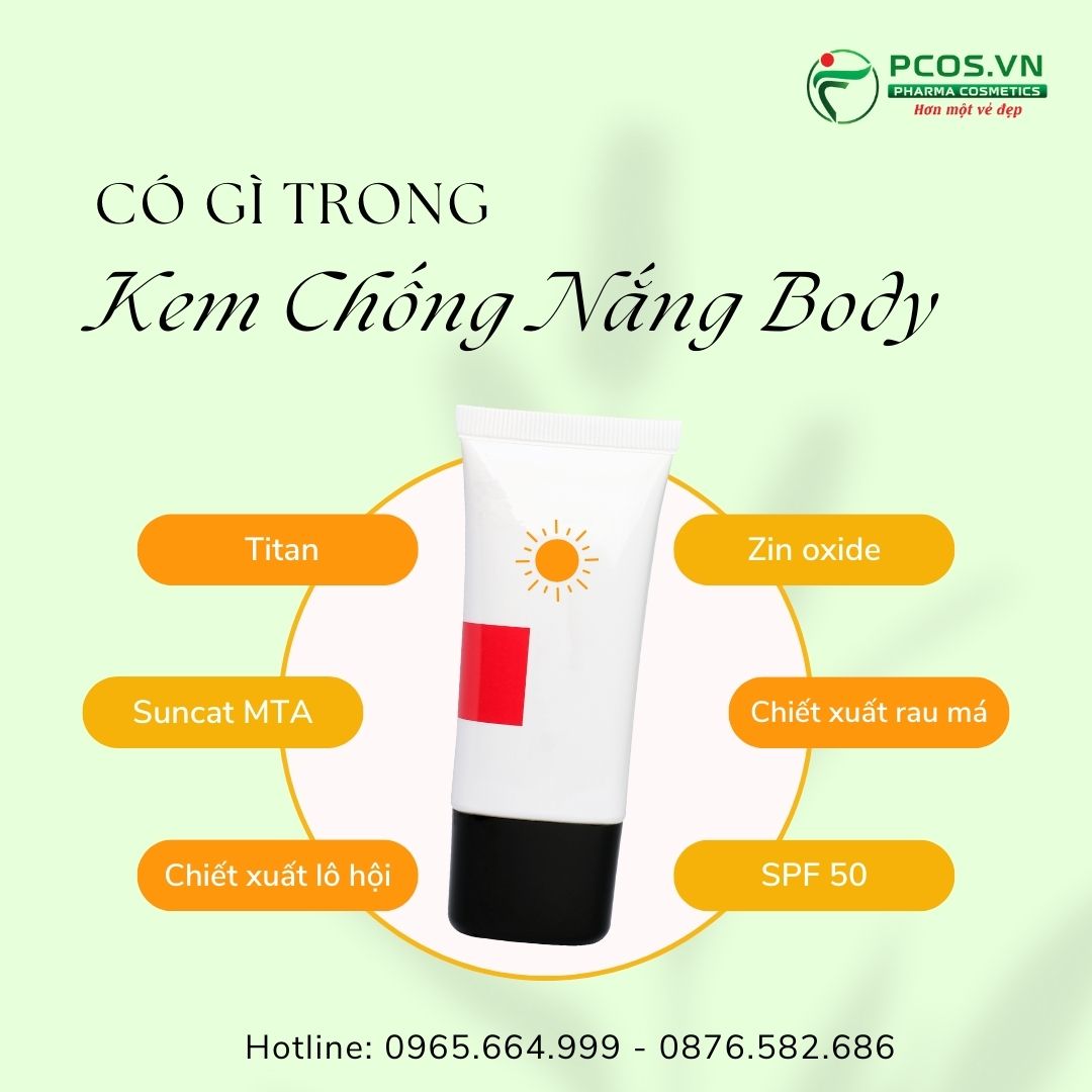 Thành phần quan trọng trong kem chống nắng body