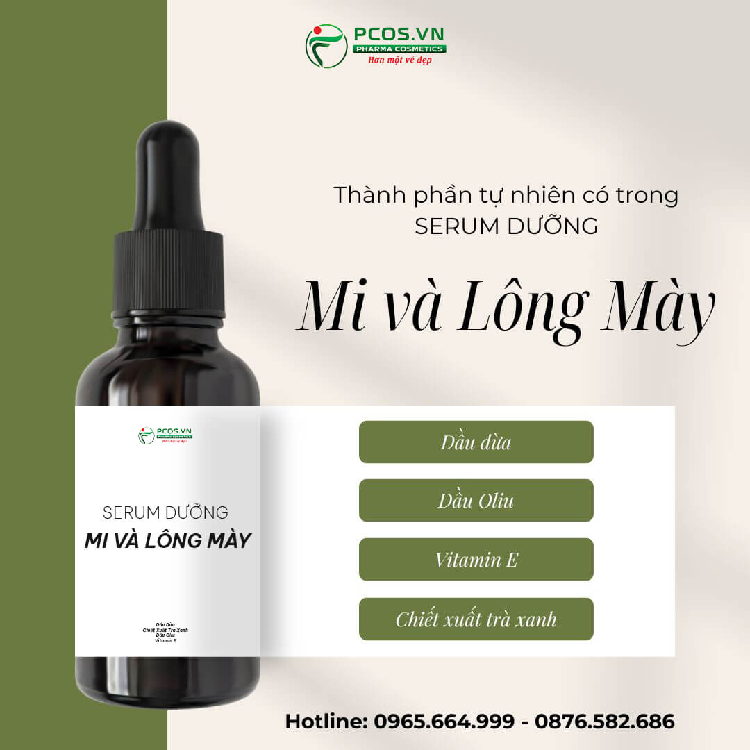 Thành phần tự nhiên trong serum dưỡng mi