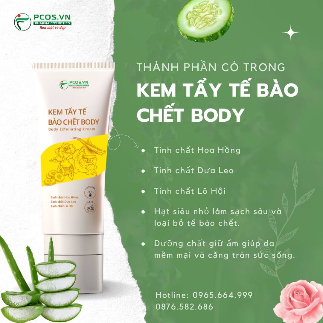 Thành phần trong kem tẩy tế bào chết body