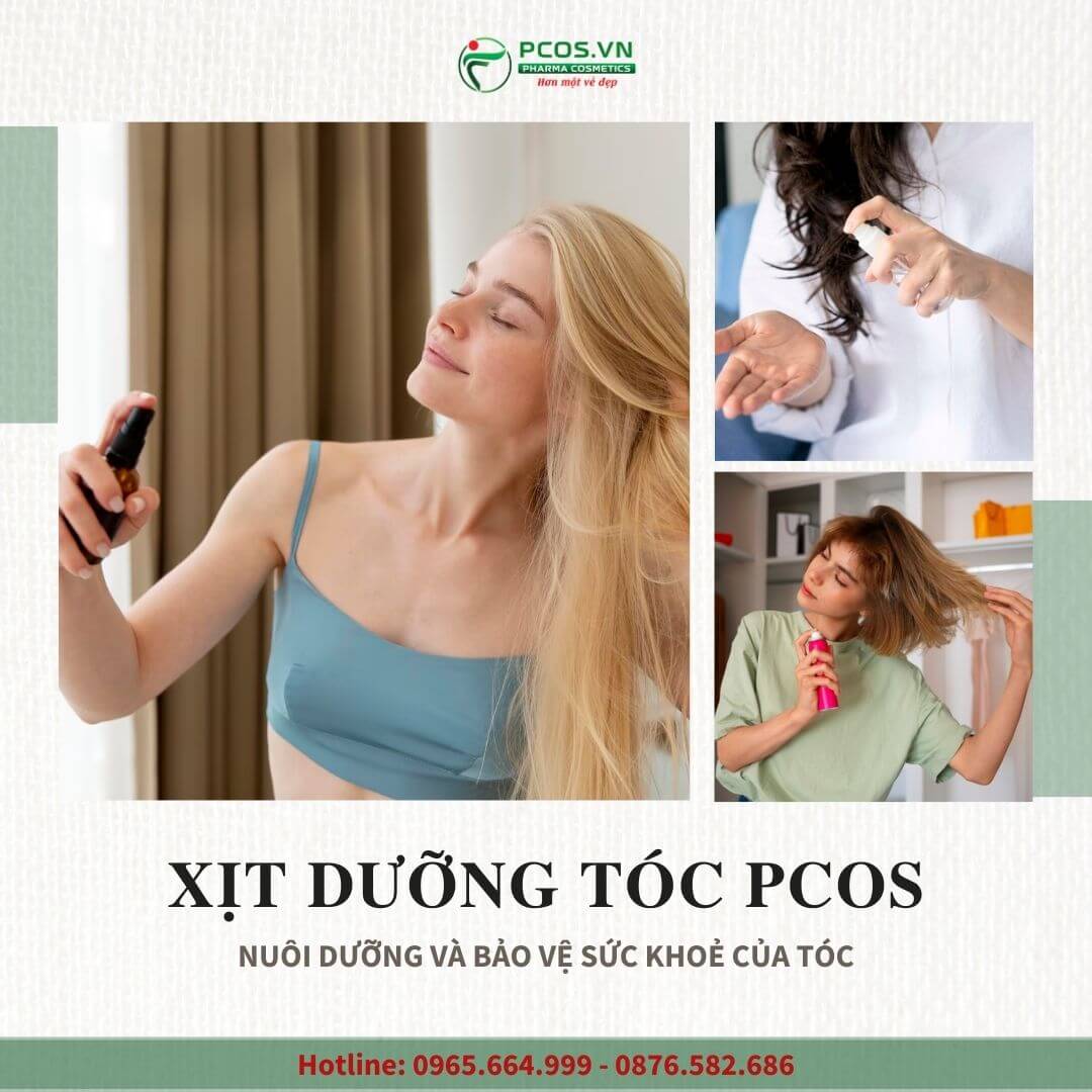 Xịt dưỡng tóc Pcos gia công mềm mại bóng mượt